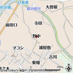 愛知県知多市日長野中周辺の地図