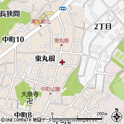 愛知県岡崎市中町東丸根164周辺の地図