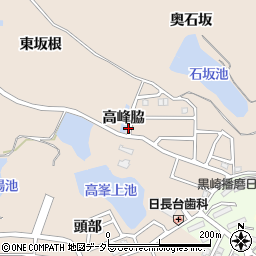 愛知県知多市日長高峰脇周辺の地図