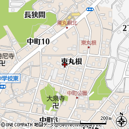 愛知県岡崎市中町東丸根110周辺の地図