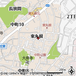 愛知県岡崎市中町東丸根120周辺の地図