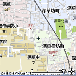 京都府京都市伏見区深草僧坊町51周辺の地図