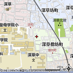 京都府京都市伏見区深草僧坊町57-2周辺の地図