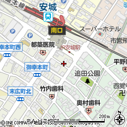 リパークＪＲ安城駅前駐車場周辺の地図