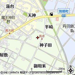 愛知県安城市高木町周辺の地図