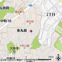 愛知県岡崎市中町東丸根178周辺の地図