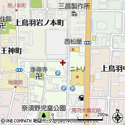 京都府京都市南区上鳥羽南岩ノ本町21周辺の地図