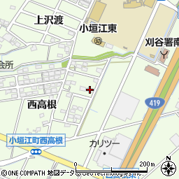 愛知県刈谷市小垣江町西高根172周辺の地図