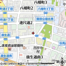 岡崎市観光協会籠田観光案内所周辺の地図