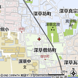 京都府京都市伏見区深草僧坊町44-16周辺の地図