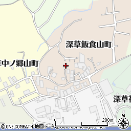 京都府京都市伏見区深草飯食山町6周辺の地図