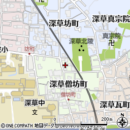 京都府京都市伏見区深草僧坊町31周辺の地図