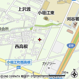 愛知県刈谷市小垣江町西高根171周辺の地図