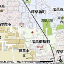 京都府京都市伏見区深草僧坊町46周辺の地図