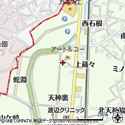 愛知県阿久比町（知多郡）白沢（下蔵々）周辺の地図