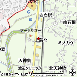愛知県知多郡阿久比町白沢上蔵々27周辺の地図