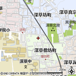 京都府京都市伏見区深草僧坊町44周辺の地図