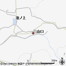 愛知県岡崎市小呂町三山口周辺の地図