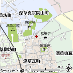 京都府京都市伏見区深草瓦町1周辺の地図