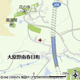 京都府京都市西京区大原野南春日町1184-2周辺の地図