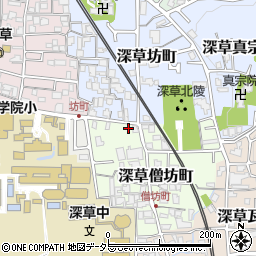 京都府京都市伏見区深草僧坊町44-8周辺の地図