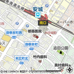 リパークＪＲ安城駅前第３駐車場周辺の地図