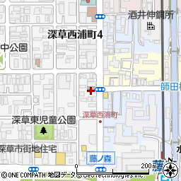 京都市　深草中部地域包括支援センター周辺の地図