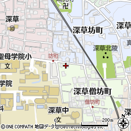 京都府京都市伏見区深草僧坊町53-1周辺の地図