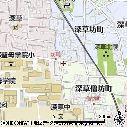 京都府京都市伏見区深草僧坊町54-7周辺の地図