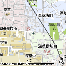 京都府京都市伏見区深草僧坊町54-6周辺の地図
