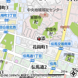 愛知県岡崎市梅園町山添56周辺の地図