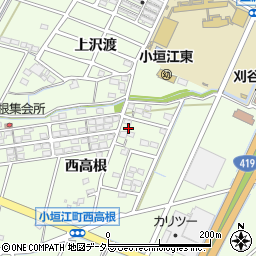 愛知県刈谷市小垣江町西高根78周辺の地図