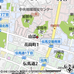 愛知県岡崎市梅園町山添70周辺の地図