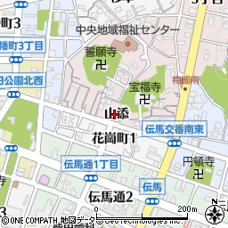 愛知県岡崎市梅園町山添60周辺の地図