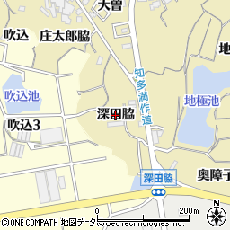 愛知県知多市岡田（深田脇）周辺の地図