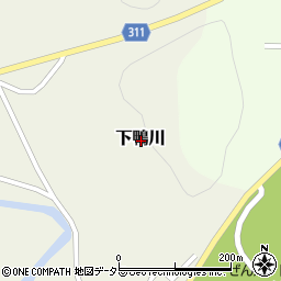 兵庫県加東市下鴨川周辺の地図