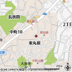 愛知県岡崎市中町東丸根244周辺の地図
