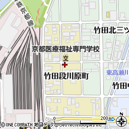 京都府京都市伏見区竹田段川原町周辺の地図