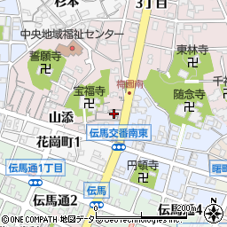 愛知県岡崎市梅園町山添96周辺の地図