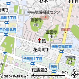 愛知県岡崎市梅園町山添57周辺の地図