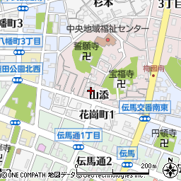 愛知県岡崎市梅園町山添53周辺の地図