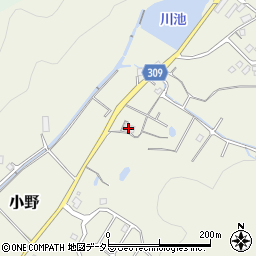 兵庫県三田市小野797周辺の地図