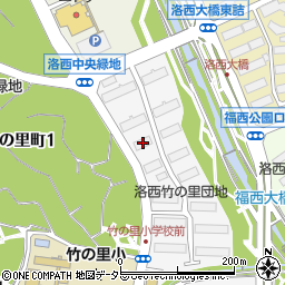 ＵＲ都市機構洛西竹の里団地５棟周辺の地図