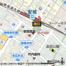三菱ＵＦＪ銀行安城支店周辺の地図