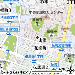 愛知県岡崎市梅園町山添50周辺の地図