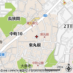 愛知県岡崎市中町東丸根245周辺の地図