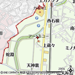 愛知県知多郡阿久比町白沢上蔵々32周辺の地図