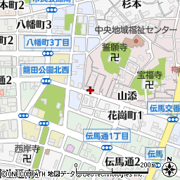 愛知県岡崎市梅園町山添39周辺の地図