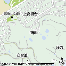 愛知県知多郡東浦町緒川中根周辺の地図