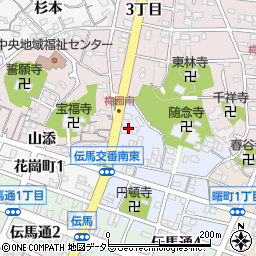 お墓のかんのんや岡崎本店周辺の地図